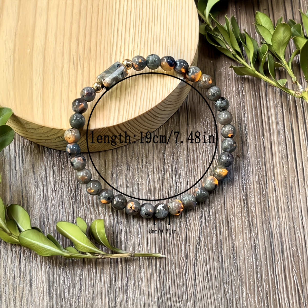 Natural Yooperlite Handmade Beaded Bracelet, Chakra Jewelry